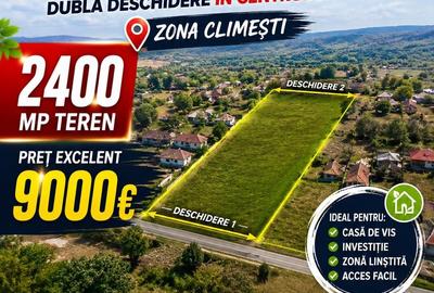 Teren intravilan de 2400 mp, în Climești