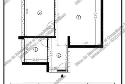 Apartament cu 2 camere decomandat în Tomis Plus