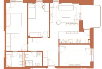 Apartament cu 4 camere decomandat în Dâmbul Rotund