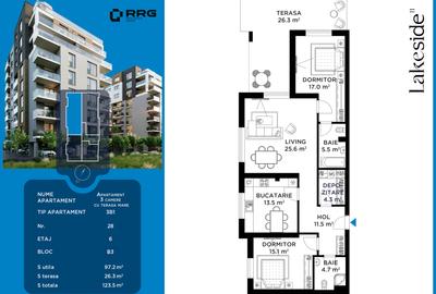 Apartament cu 3 camere decomandat în Bucureștii Noi - 2