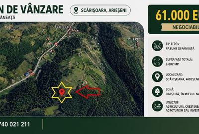 Teren extravilan de 8822 mp, în Arieșeni