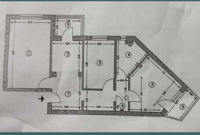 Apartament cu 3 camere decomandat în Romanești - 1