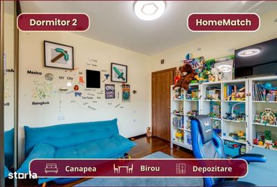 Apartament cu 3 camere semidecomandat, mobilat în Băneasa