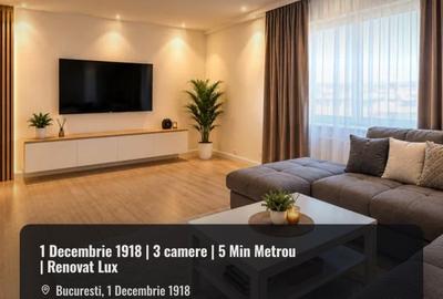 Apartament cu 3 camere decomandat, mobilat în 1 Decembrie 1918
