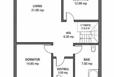 Casă cu 5 camere cu Teren 408 Mp în 1 Decembrie