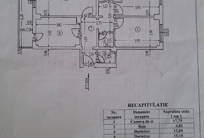 Apartament cu 3 camere decomandat în Trivale