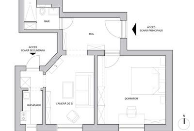 Apartament cu 2 camere decomandat în Victoriei - 1