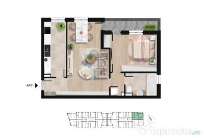 Apartament cu 2 camere decomandat în Giulești - 2