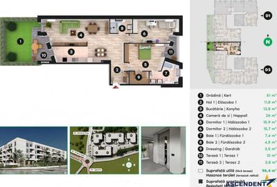 Apartament cu 3 camere decomandat în Central