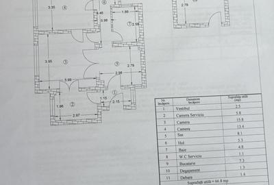 Apartament cu 3 camere în Moșilor