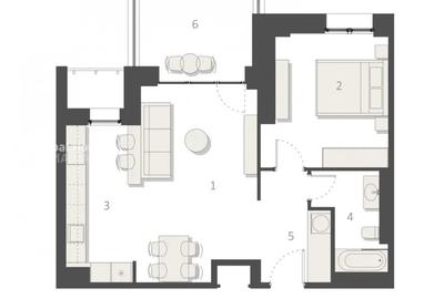 Apartament cu 2 camere decomandat în Central