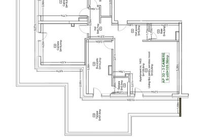 Apartament cu 3 camere semidecomandat în Zorilor