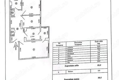 Apartament cu 3 camere decomandat în Micro 21
