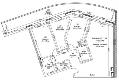 Apartament cu 4 camere semidecomandat în Zorilor - 9