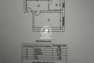 Apartament cu 2 camere decomandat în Valea Lupului