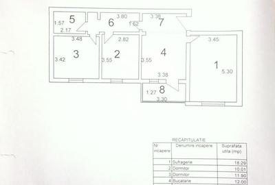Apartament cu 3 camere decomandat în Uiești - 1