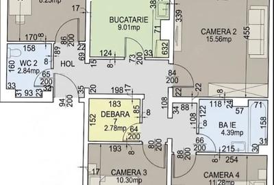 Apartament cu 4 camere decomandat în Lăpuș