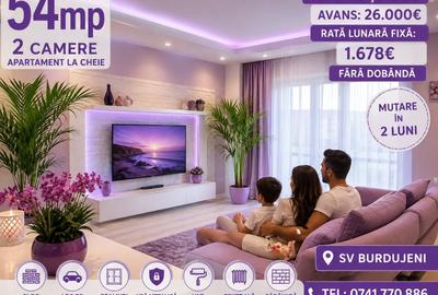 Apartament cu 2 camere în Burdujeni