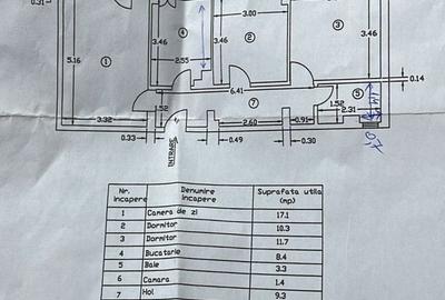 Apartament cu 3 camere decomandat în Central