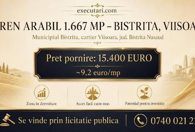Teren agricol extravilan de 1667 mp, în Viișoara