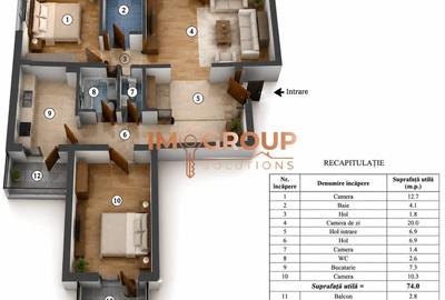 Apartament cu 3 camere în Dacia - 3