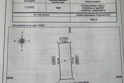 Teren de 1000 mp, în Tuzla