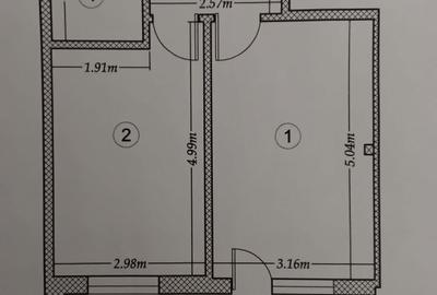 Apartament cu 2 camere semidecomandat în Dristor - 1