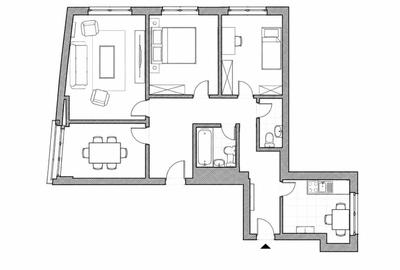 Apartament cu 3 camere în Central