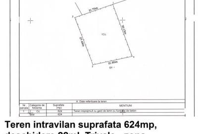 Teren Construcții intravilan de 533 mp, în Trivale - 2