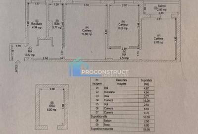 Apartament cu 3 camere nedecomandat, mobilat în Șagului