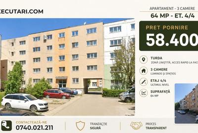 Apartament cu 3 camere decomandat în Central