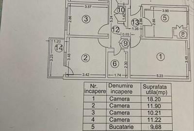 Apartament cu 4 camere decomandat în Militari