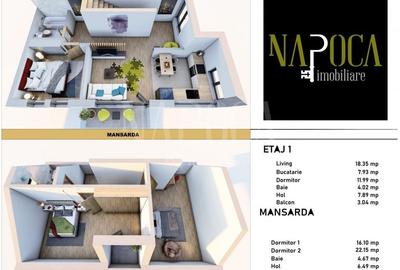 Apartament cu 4 camere semidecomandat în Someșeni