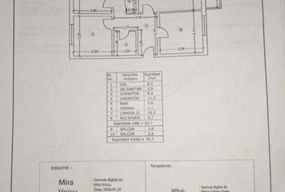Apartament cu 3 camere decomandat în Exterior Vest