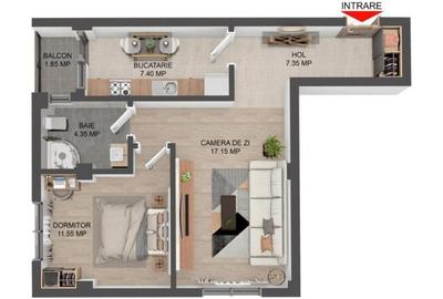 Apartament cu 2 camere decomandat, mobilat în Popas Păcurari - 8