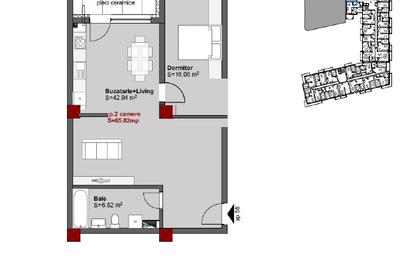 Apartament cu 2 camere semidecomandat, mobilat în Central - 10