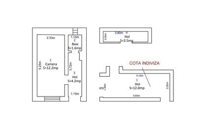 Garsonieră semidecomandată în Central