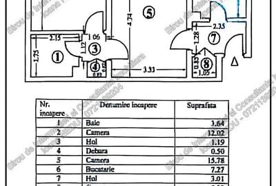 Apartament cu 2 camere semidecomandat în Tomis Nord
