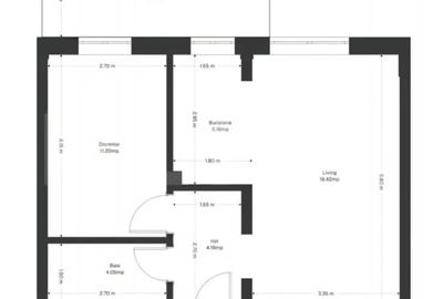 Apartament cu 2 camere semidecomandat în Ghirodei