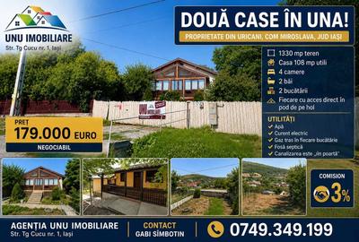 Casă individuală cu 4 camere cu Teren 1330 Mp în Central
