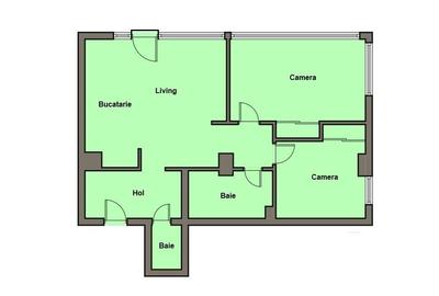 Apartament cu 3 camere în UTA - 2