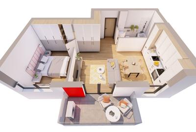 Apartament cu 2 camere decomandat, mobilat în UTA - 8