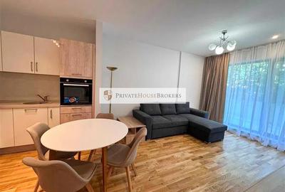 Apartament cu 2 camere semidecomandat, mobilat în Băneasa