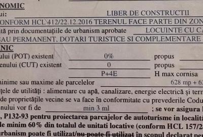 Teren Construcții intravilan de 1251 mp, în Nord - 1
