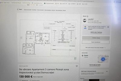Apartament cu 3 camere decomandat în Democrației