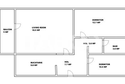 Apartament cu 3 camere decomandat în Mihai Viteazul