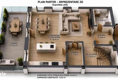 Casă cu 4 camere în Central - 7