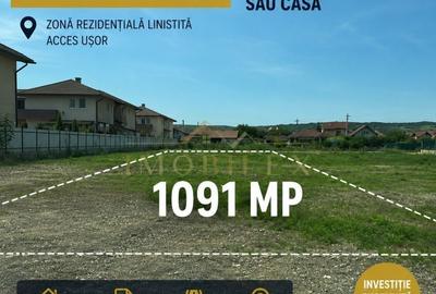 Teren de 1091 mp, în Apahida