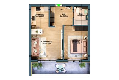 Apartament cu 2 camere în Universității - 1
