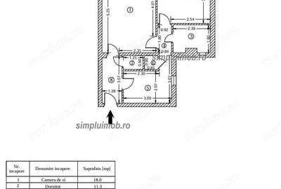 Apartament cu 2 camere decomandat în Militari